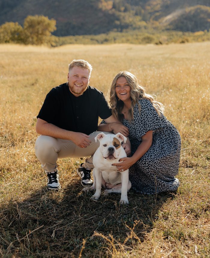 A Grounded Utah Anniversary Session with Their Beloved Dog