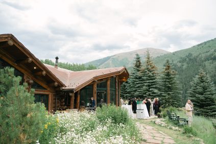 Pastel summer wedding Pine Creek Cookhouse rocky mountain bride39