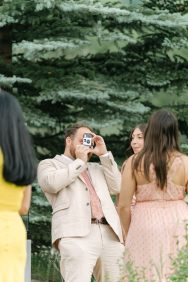 Pastel summer wedding Pine Creek Cookhouse rocky mountain bride40