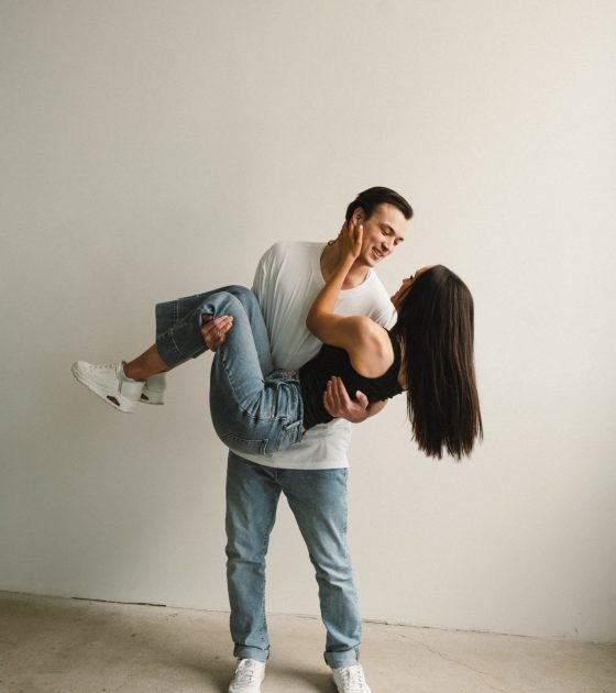 Playful and Modern Studio Engagement Session in Utah
