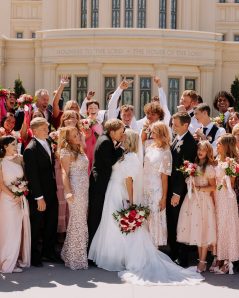 Utah pink and red wedding Ally J Photo rocky mountain bride0
