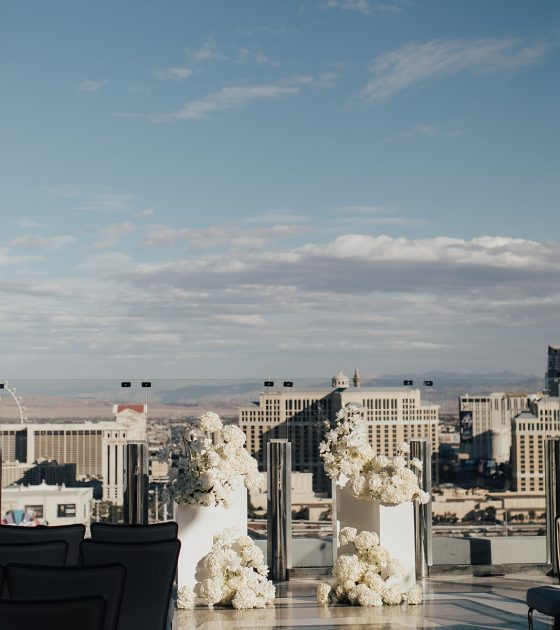 A Sleek Las Vegas Resort Wedding Lavished in Black and White