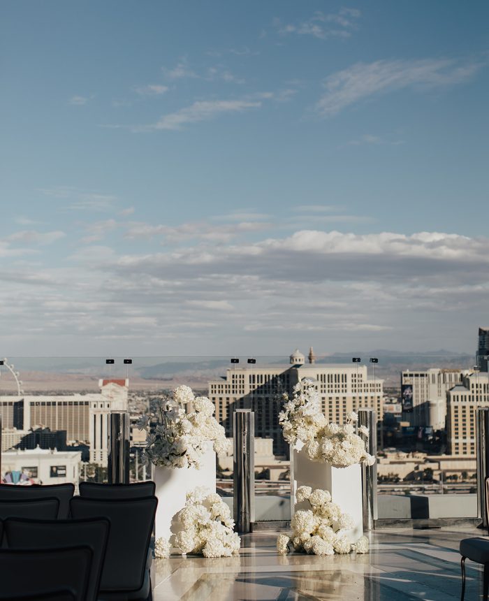 A Sleek Las Vegas Resort Wedding Lavished in Black and White