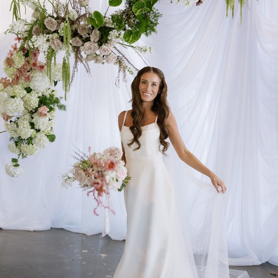Electric Floral Editorial in a Stark White Gallery in Boise