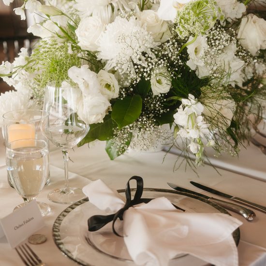 Timeless and Polished All-White Floral Wedding in Calgary