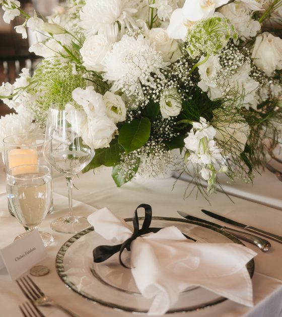 Timeless and Polished All-White Floral Wedding in Calgary