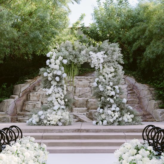 Striking White and Green Dragonridge Country Club Wedding