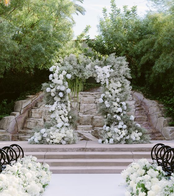 Striking White and Green Dragonridge Country Club Wedding