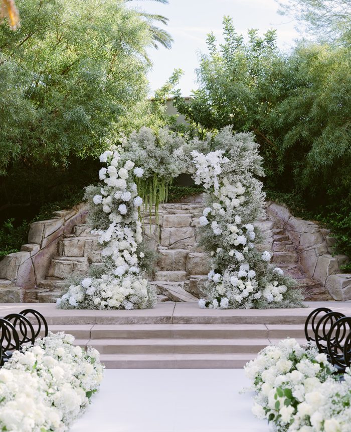 Striking White and Green Dragonridge Country Club Wedding