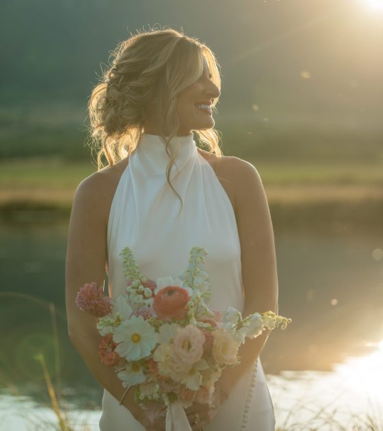 Sherbet-Toned Barn Wedding in Montana