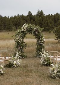 Greystone Castle summer wedding rocky mountain bride17