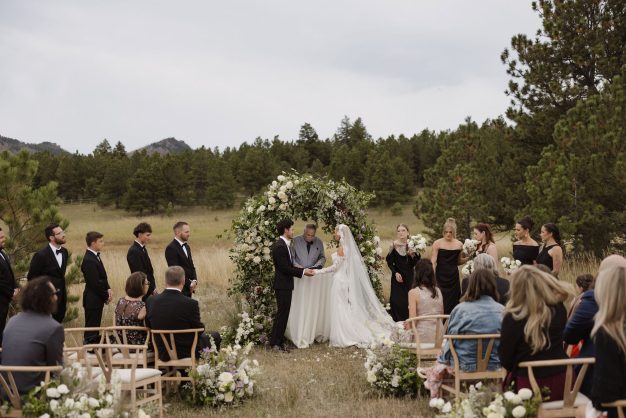 Greystone Castle summer wedding rocky mountain bride37