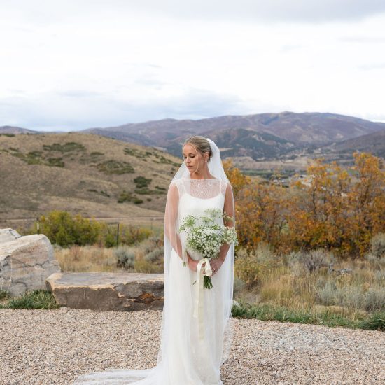 Pretty High West Distillery Wedding with a Mountain View Overlook