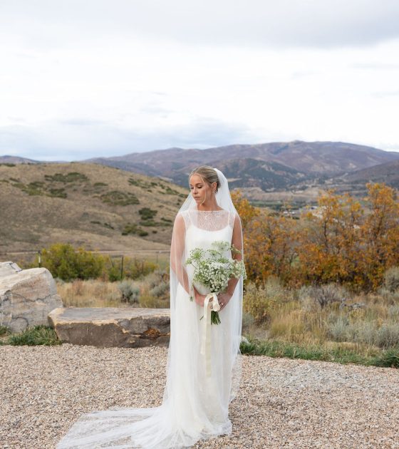 Pretty High West Distillery Wedding with a Mountain View Overlook