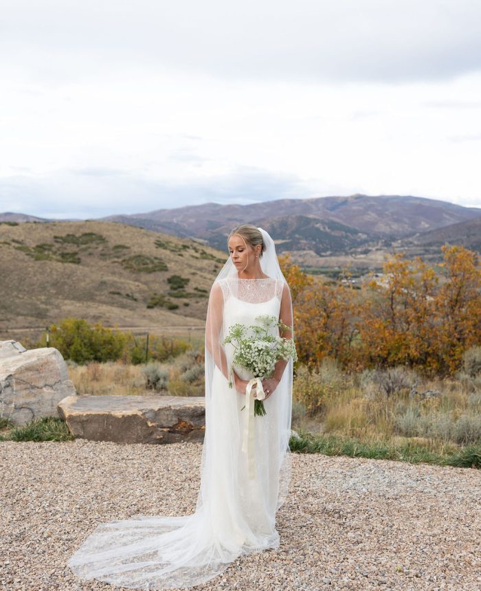 Pretty High West Distillery Wedding with a Mountain View Overlook