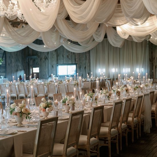 White Rose and Ivory Draped Wedding in Utah