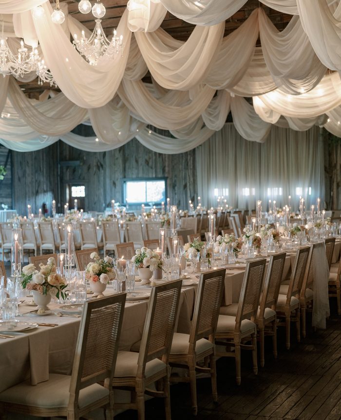 White Rose and Ivory Draped Wedding in Utah