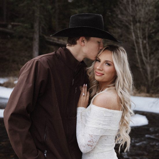 Snowy Western Charm Engagement Session in Bozeman