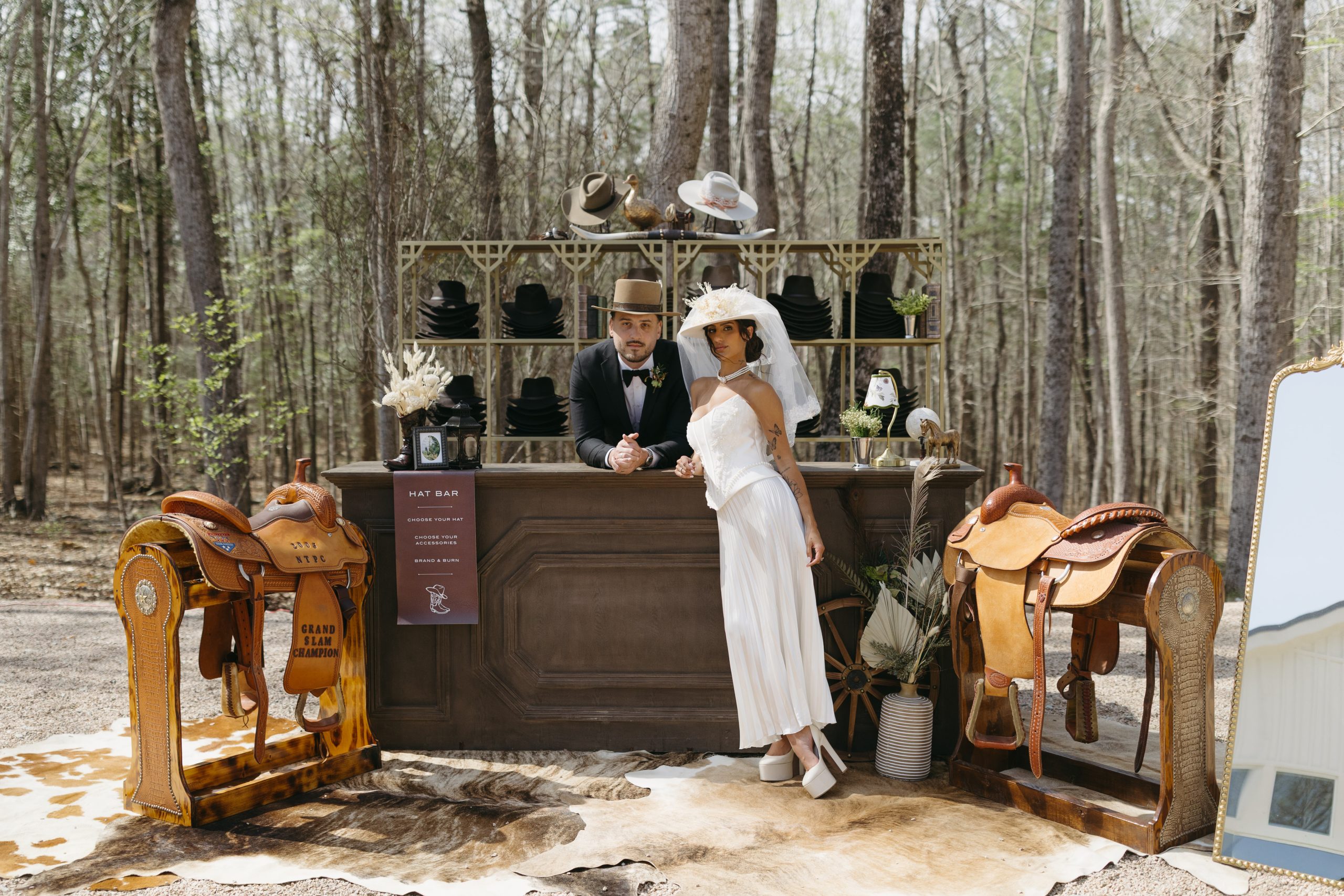 14 Custom Hat Bars for the Western Bride