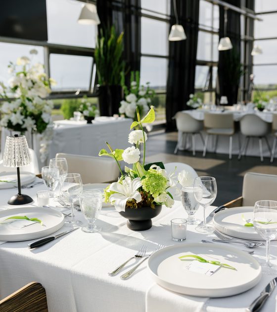 Fresh and Modern Pops of Green Wedding at Glasshouse Kitchen