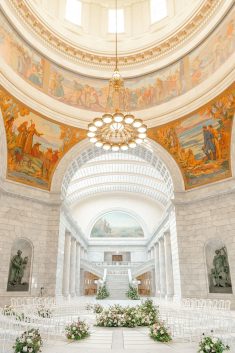 Utah State Capitol and Natural History Museum of Utah winter wedding B Astonished Events rocky mountain bride29