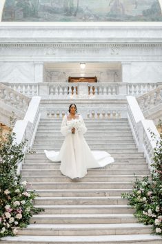 Utah State Capitol and Natural History Museum of Utah winter wedding B Astonished Events rocky mountain bride32