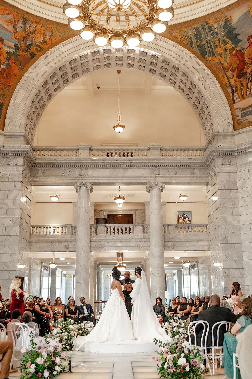 Utah State Capitol and Natural History Museum of Utah winter wedding B Astonished Events rocky mountain bride35